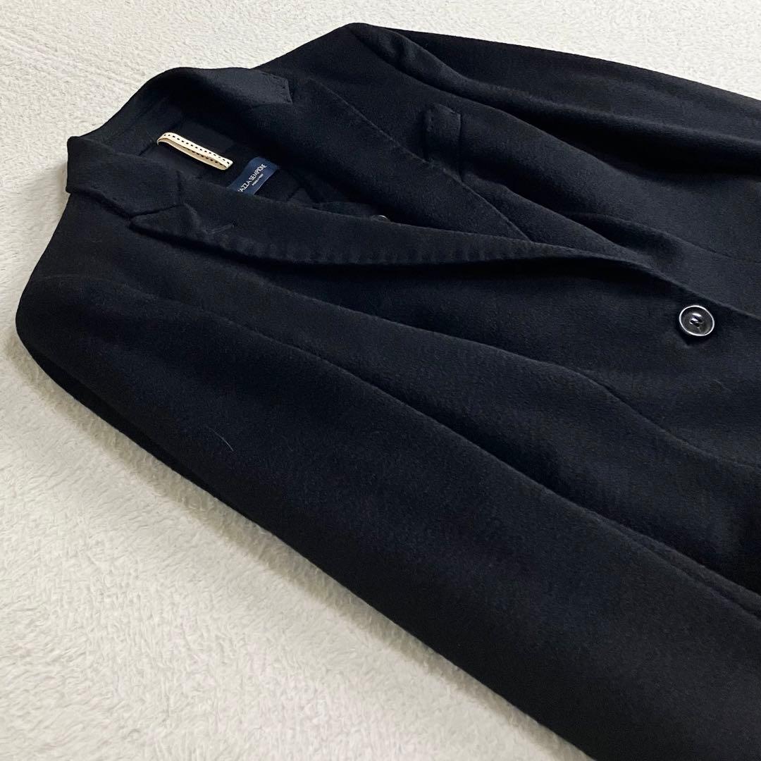 ピアッツァセンピオーネ　カシミヤ　ベストレイヤードコート　ブラック　イタリア製