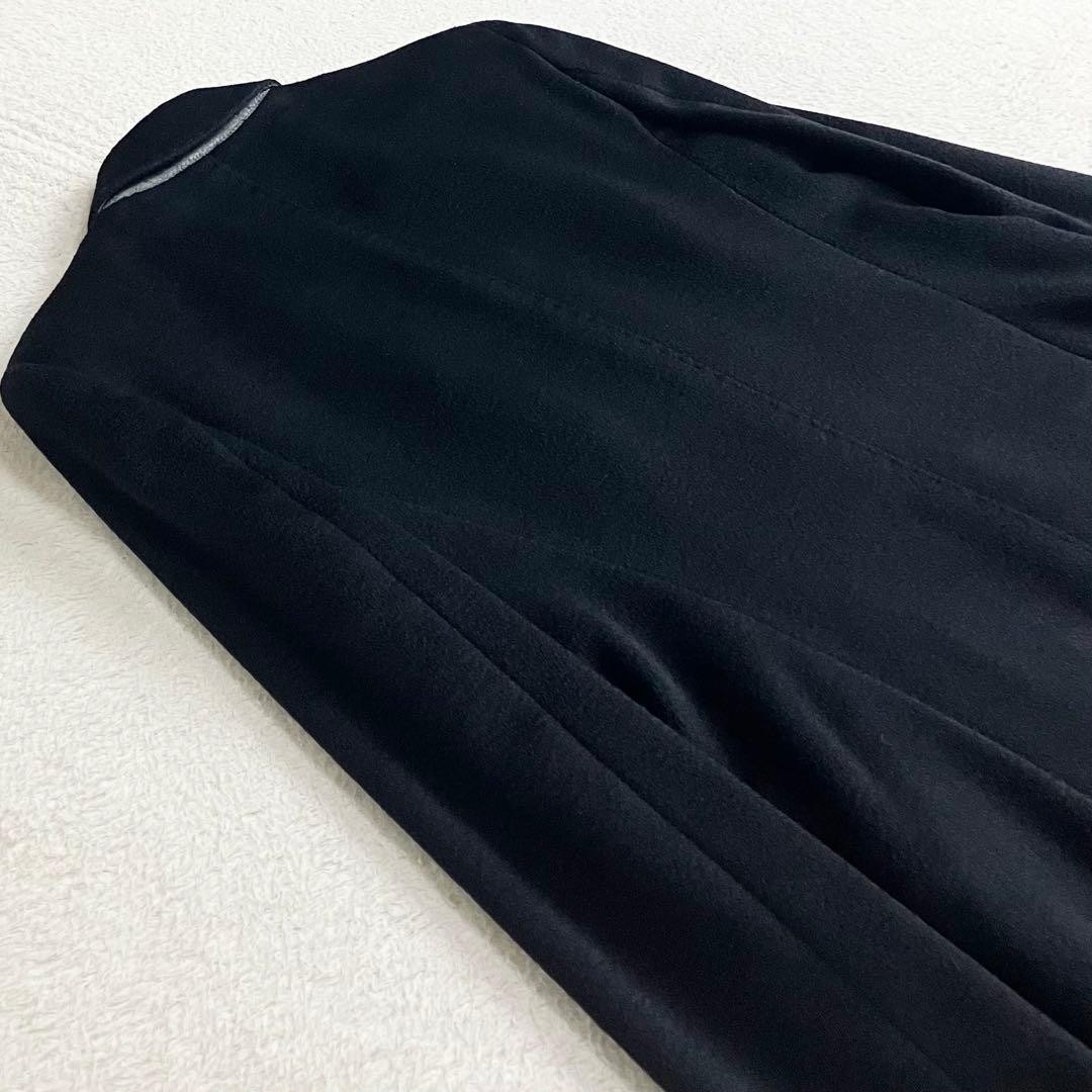 ピアッツァセンピオーネ　カシミヤ　ベストレイヤードコート　ブラック　イタリア製