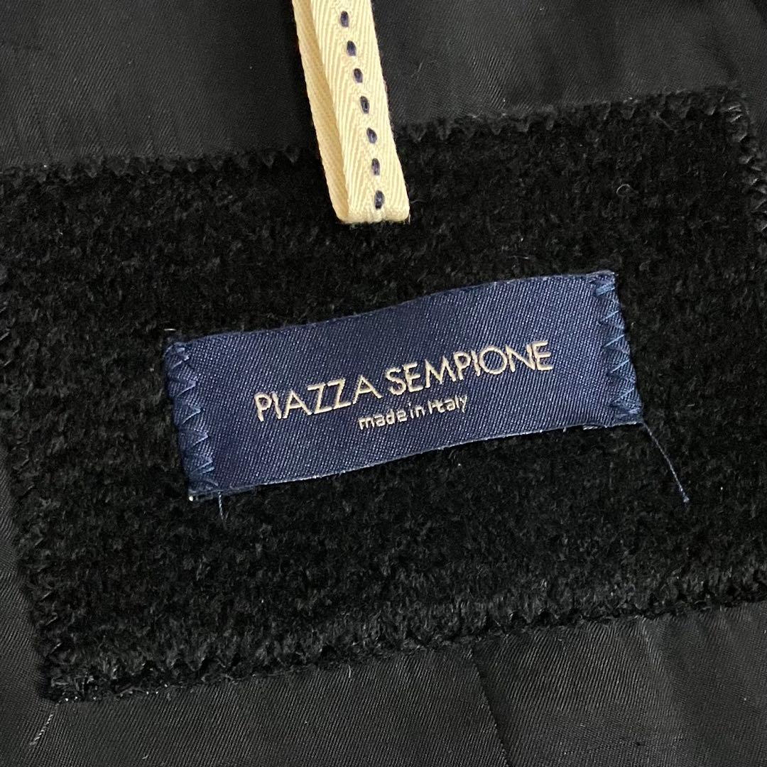 ピアッツァセンピオーネ　カシミヤ　ベストレイヤードコート　ブラック　イタリア製