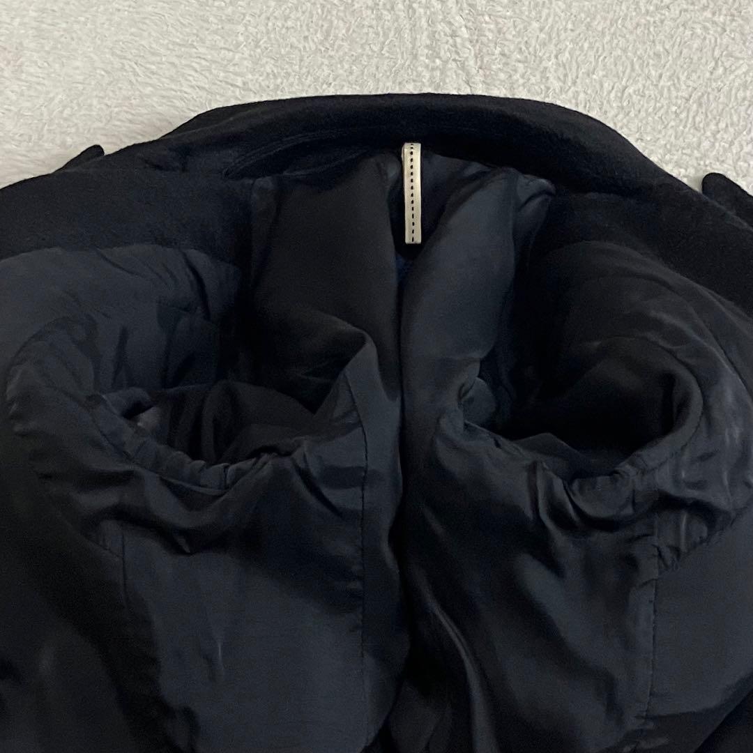 ピアッツァセンピオーネ　カシミヤ　ベストレイヤードコート　ブラック　イタリア製