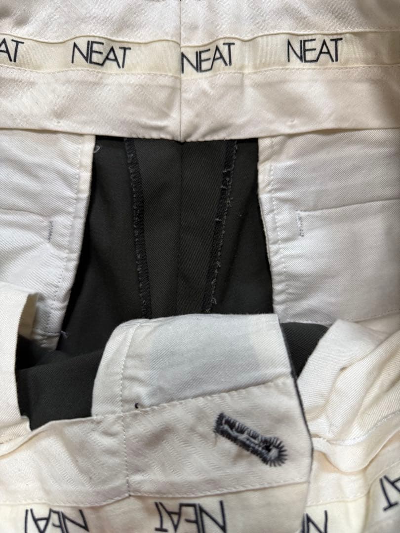 neat ニート　ワイド　ハイツイスト　チャコールグレー　 サイズ48 美品