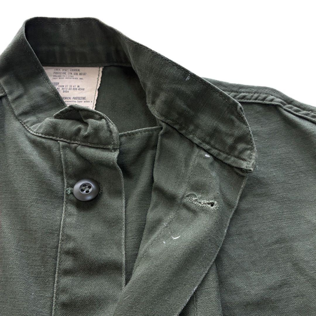 希少 70s 米軍 ケミカルプロテクティブ ライナー シャツ M OG107