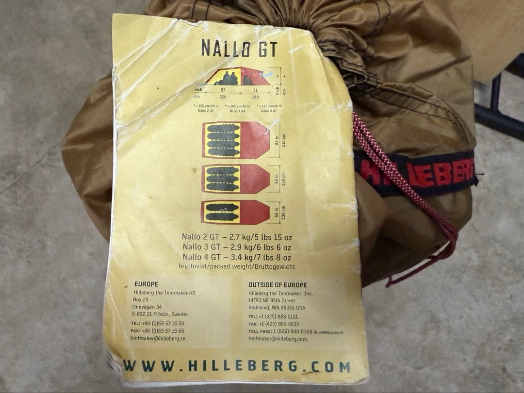 【HILLEBERG】Nallo4GT サンド 最終値下