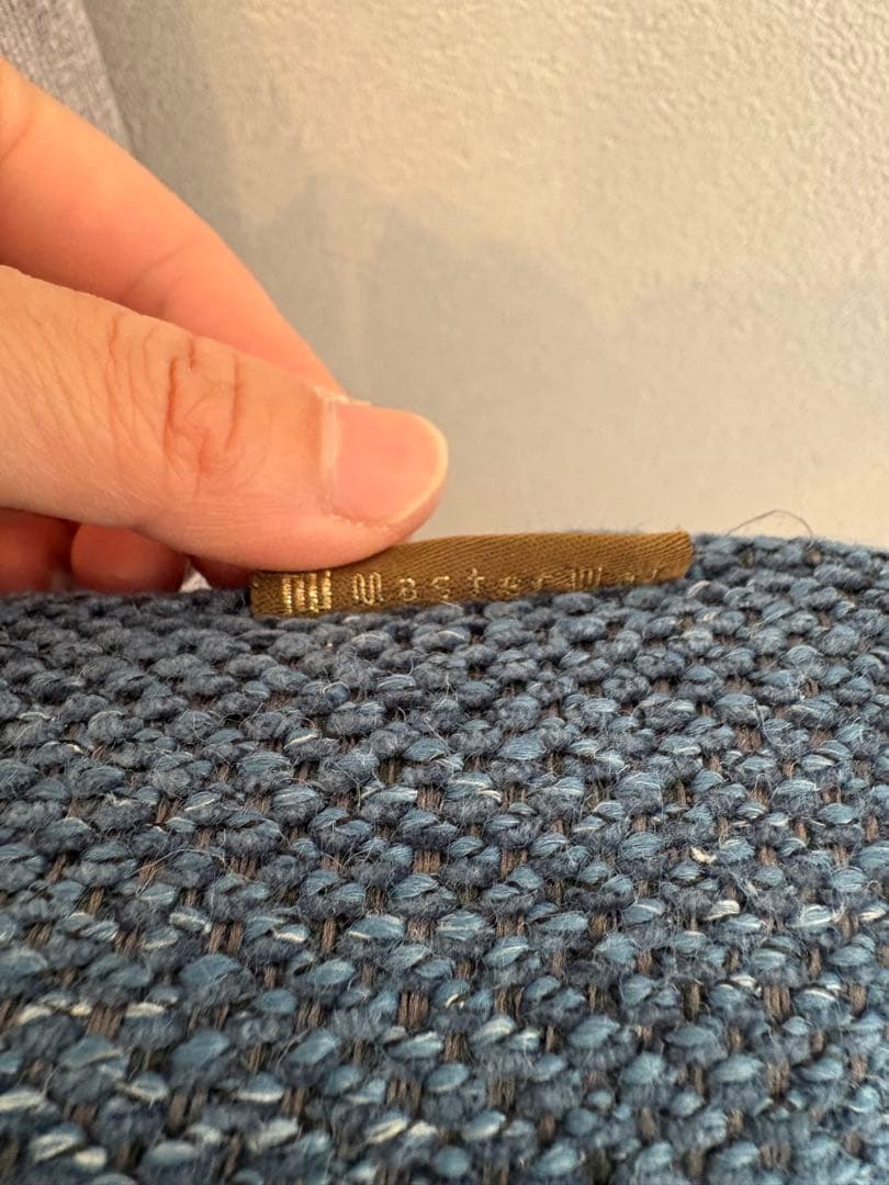 ⭐︎マスターウォール⭐︎ダークブルー ニット クッション 45cm⭐︎美品