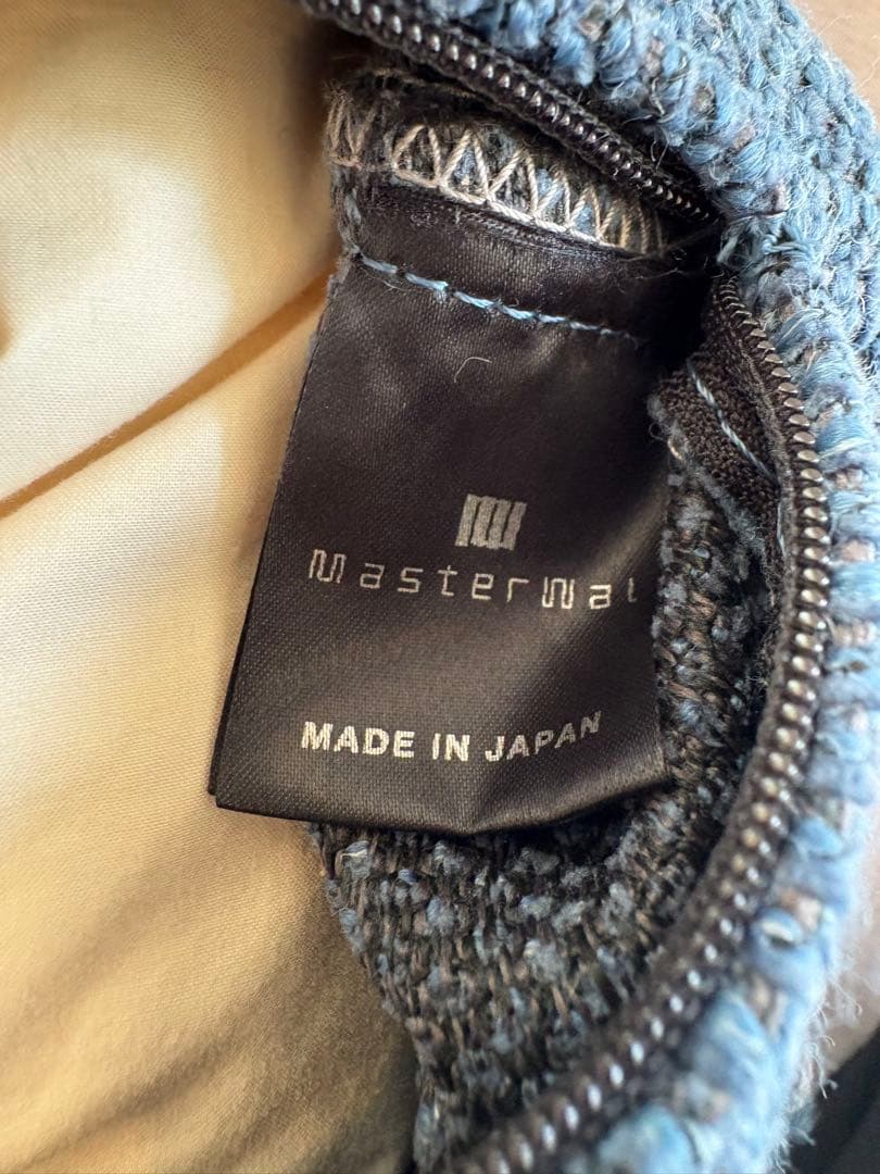 ⭐︎マスターウォール⭐︎ダークブルー ニット クッション 45cm⭐︎美品