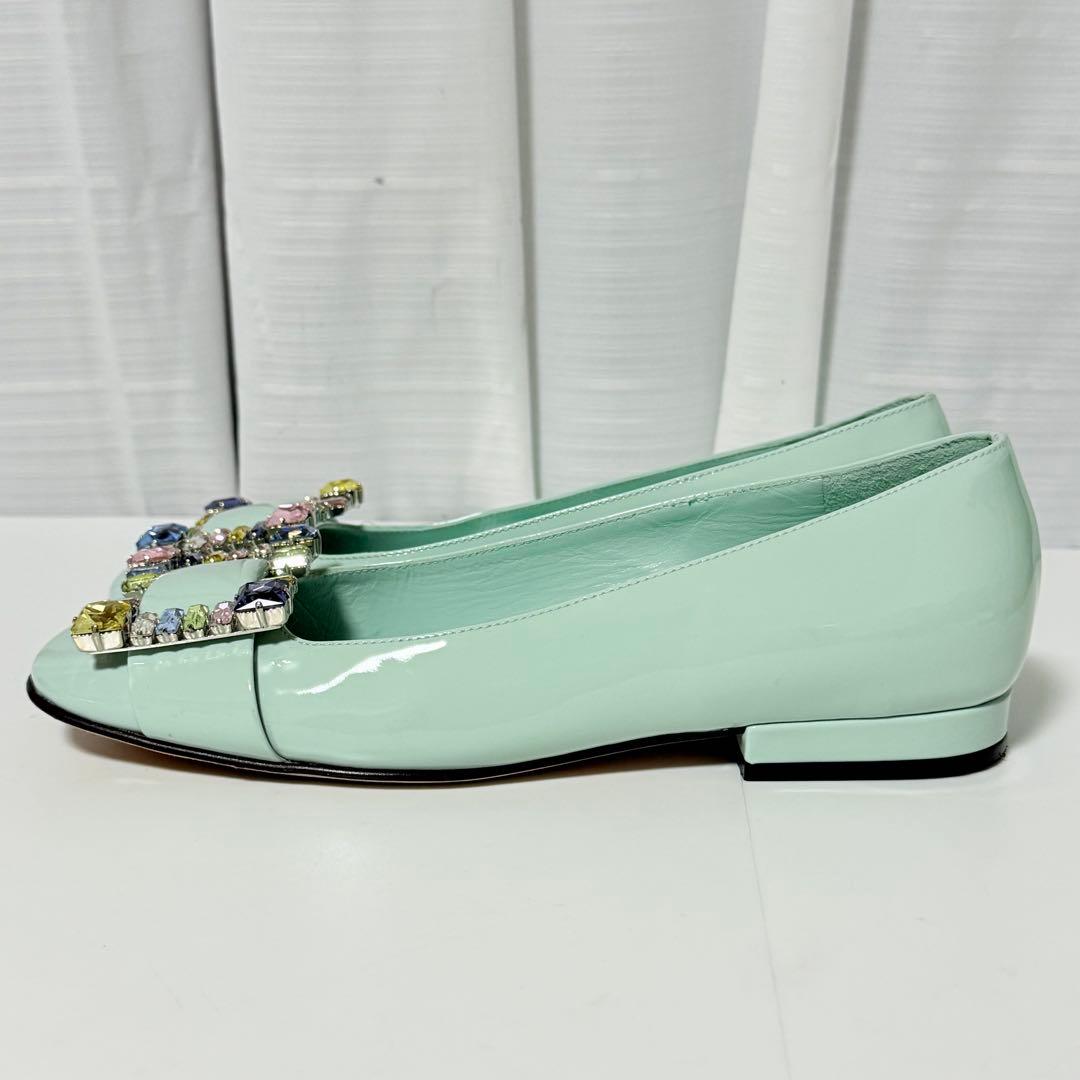 ⭐️未使用級⭐️　セルジオロッシ　SR1 フラットシューズ　ビジューバックル