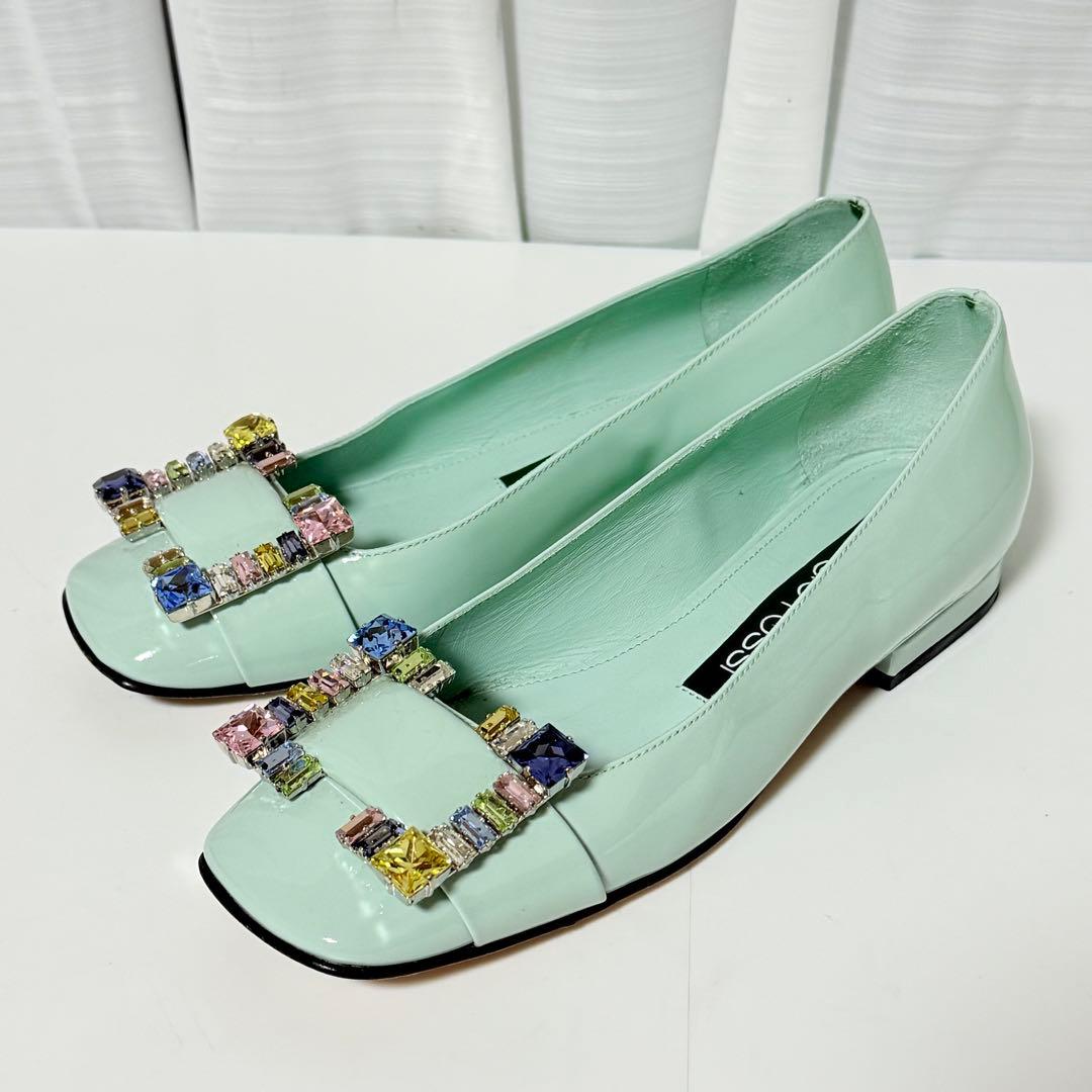 ⭐️未使用級⭐️　セルジオロッシ　SR1 フラットシューズ　ビジューバックル