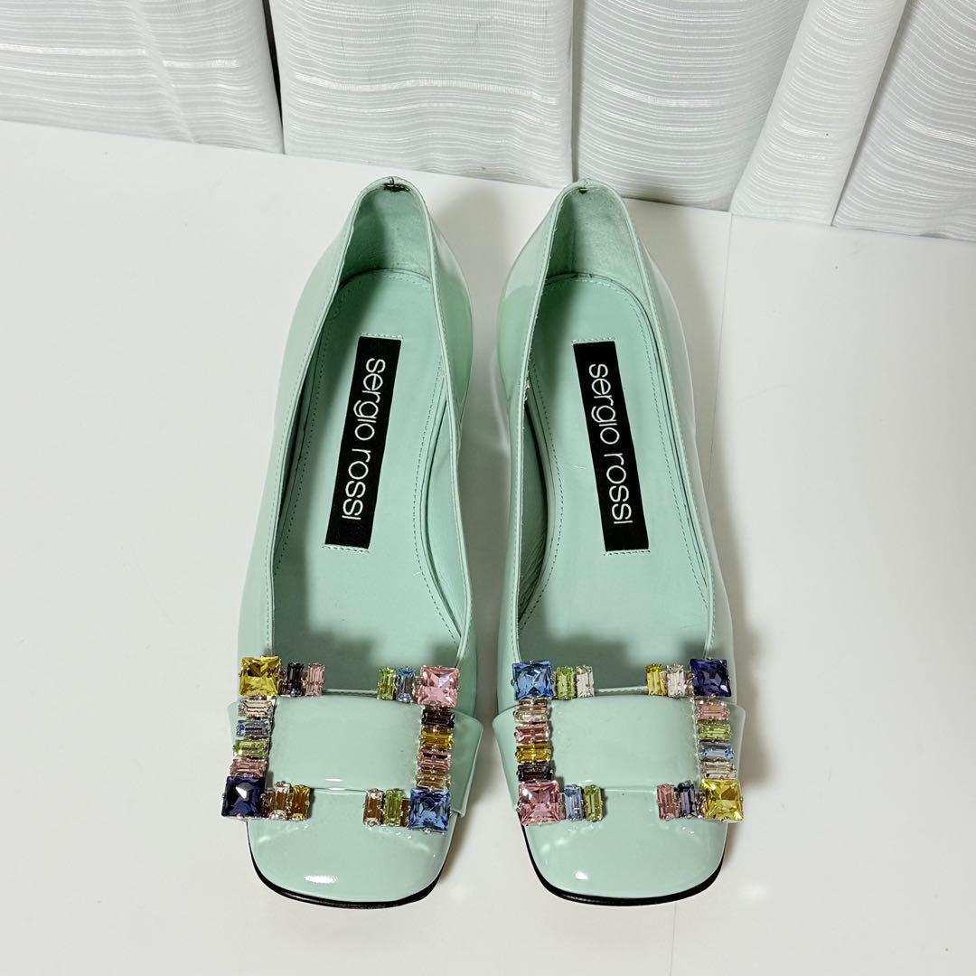 ⭐️未使用級⭐️　セルジオロッシ　SR1 フラットシューズ　ビジューバックル