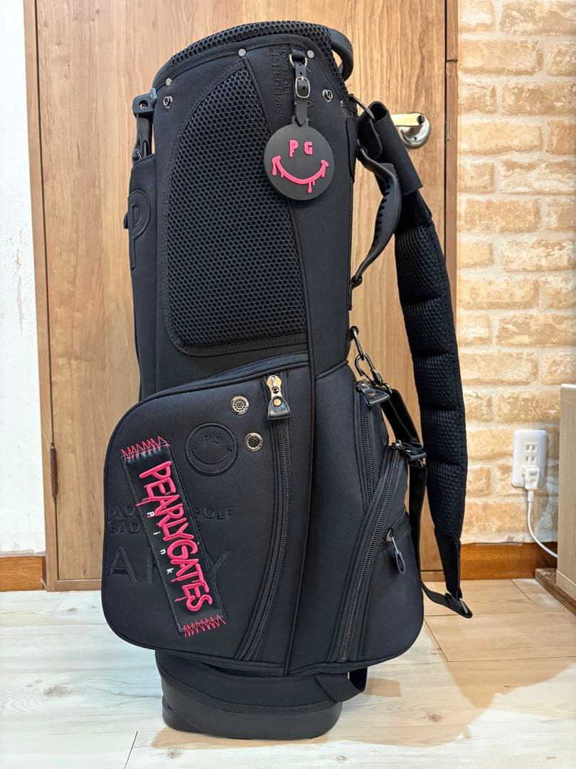 ☆PEARLY GATES ブラックペイントゴルフバッグ☆