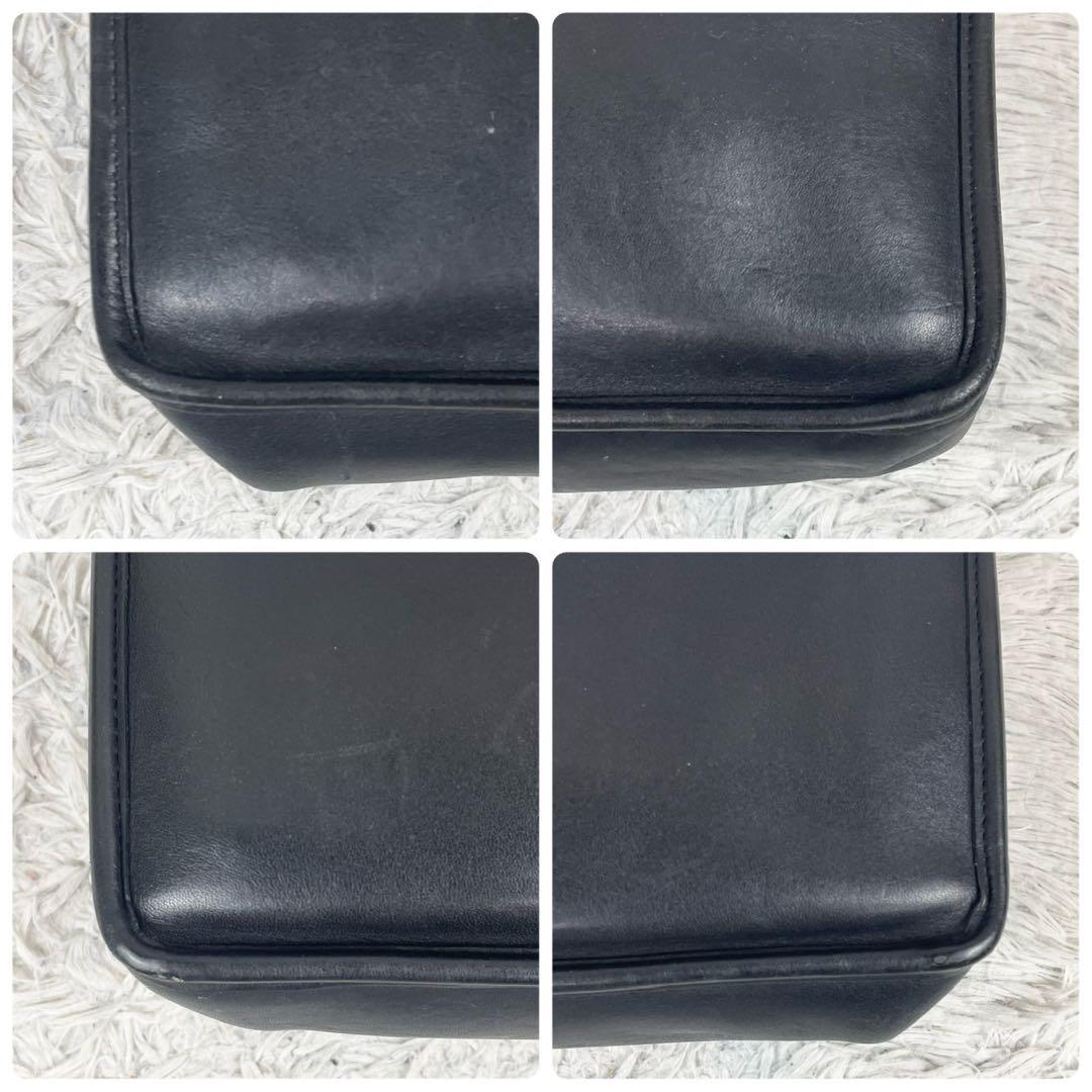 美品 オールドコーチ レザー 2WAY ショルダーバッグ ファスナー ブラック