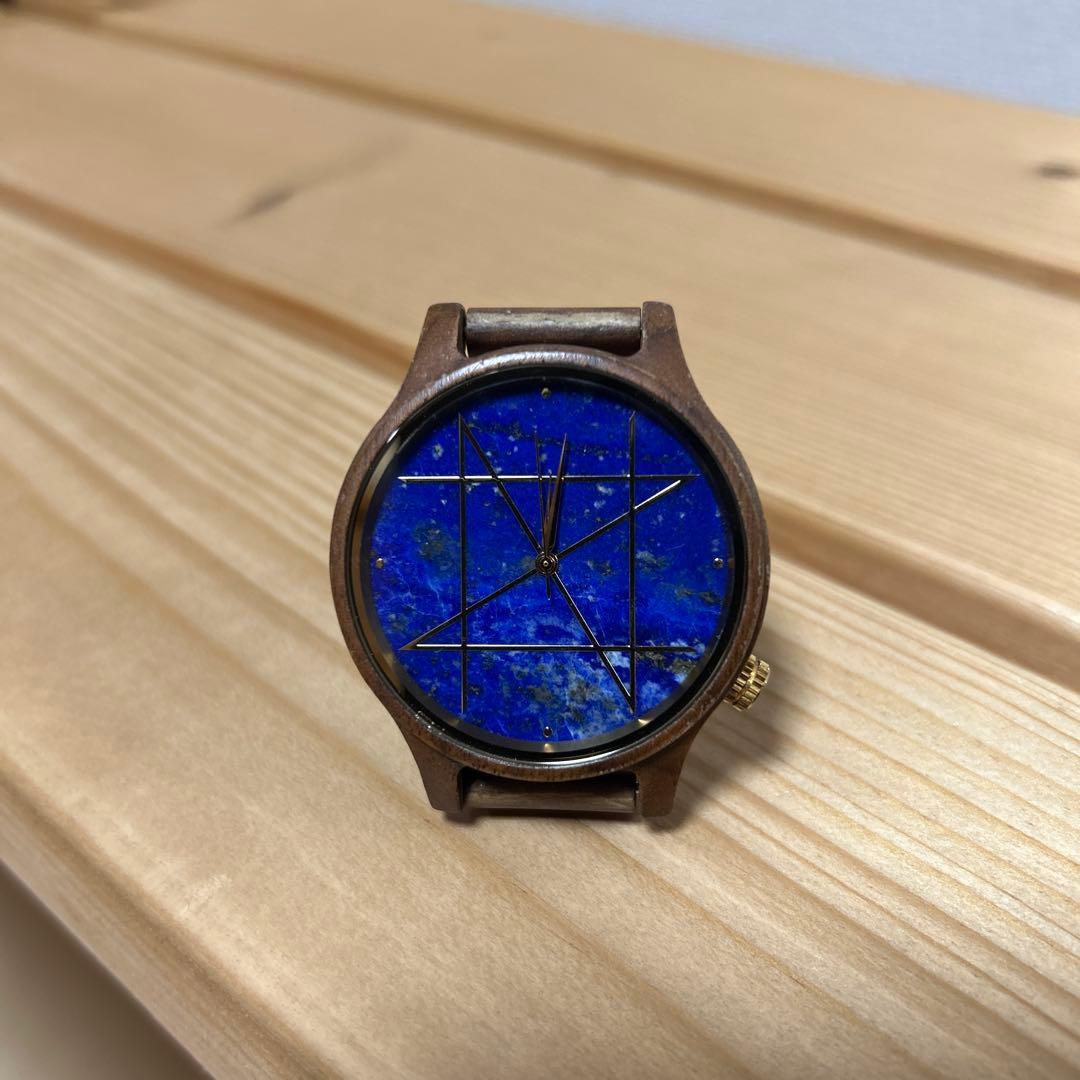 【電池交換済】 NOZ ラピスラズリ×ウォールナット