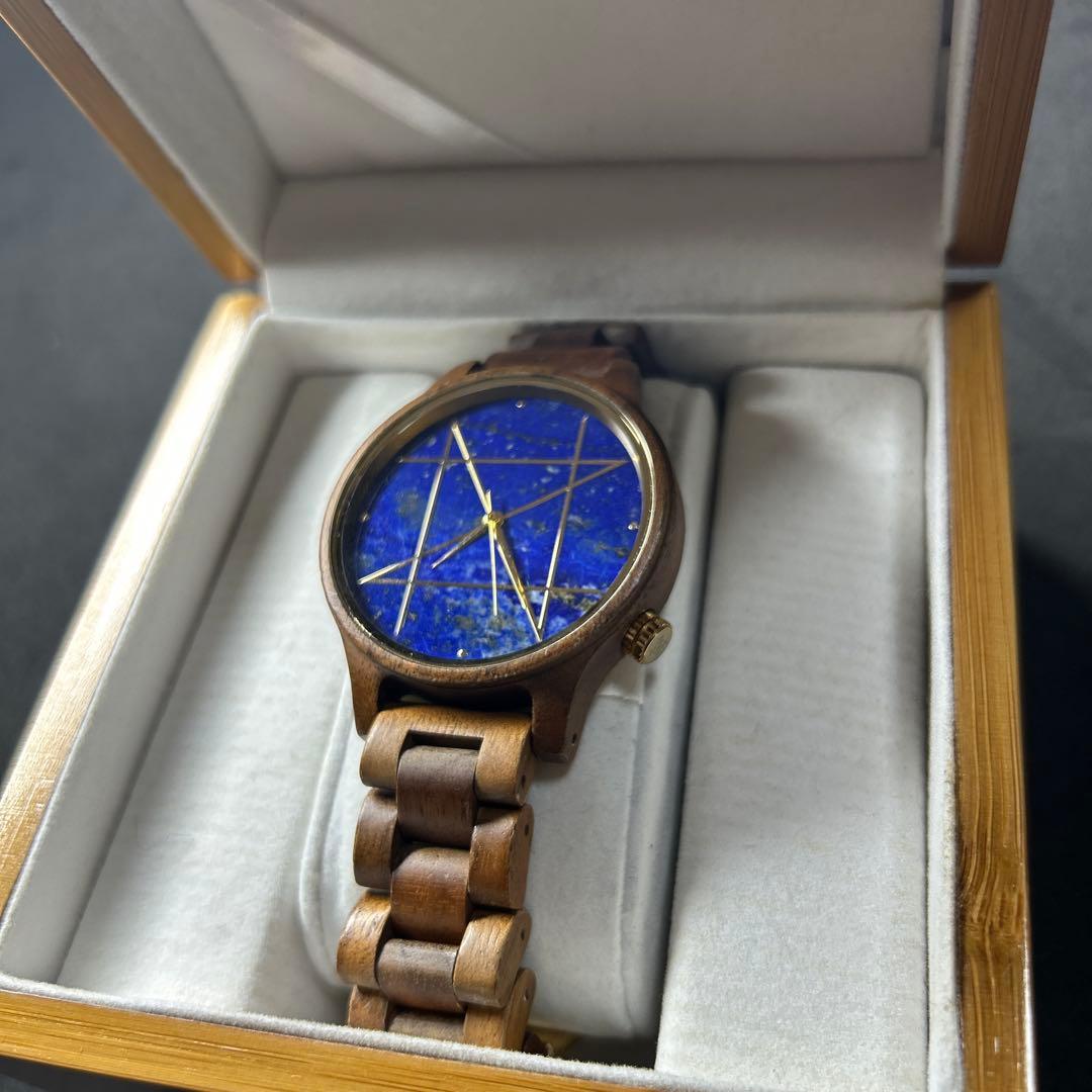 【電池交換済】 NOZ ラピスラズリ×ウォールナット