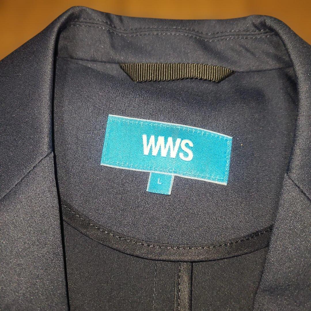 に*ゃ様 WWS ワークウェアスーツ セットアップ 紺 L 撥水性 洗濯可 スト