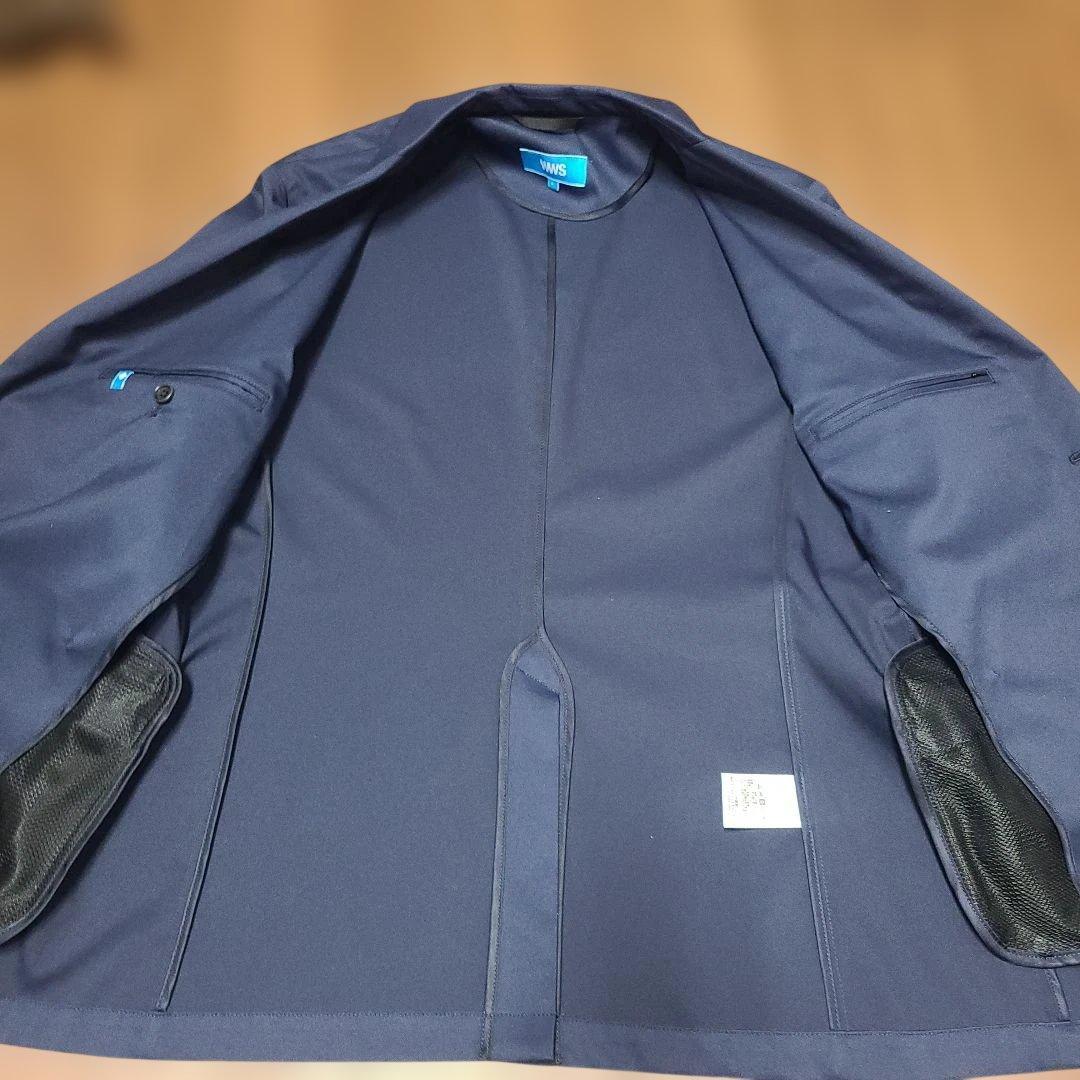 に*ゃ様 WWS ワークウェアスーツ セットアップ 紺 L 撥水性 洗濯可 スト