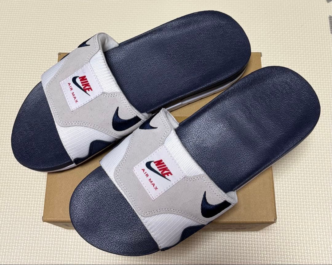 NIKE AIR MAX 1 SLIDE 28cm NAVY ナイキ サンダル