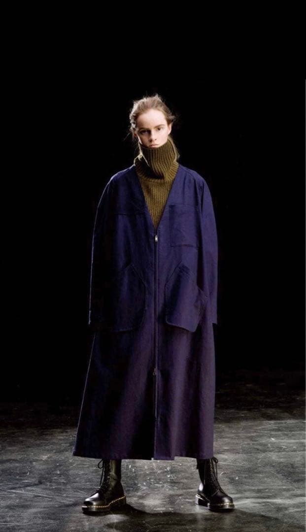 Y'S ワイズ　2019AW ロングコート　ロングワンピース　リネン混　マキシ