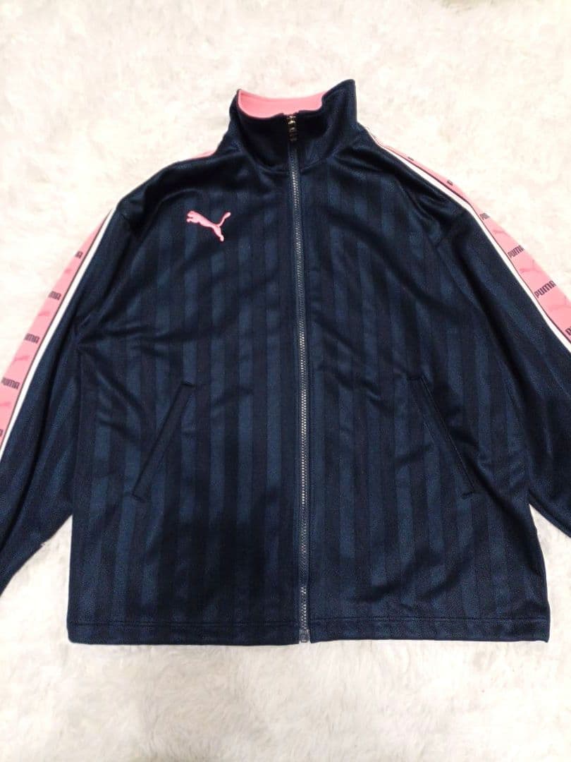 PUMA プージャジャージ セットアップ ネイビー ピンク S