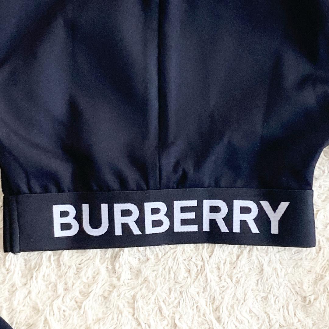 レア 美品　バーバリー　クロップド　ジャージ　ロゴ　刺繍　ストライプ