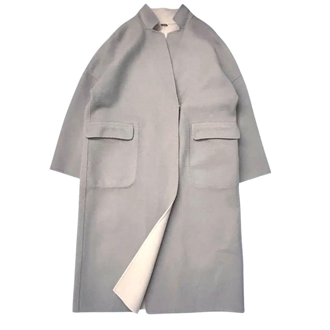 美品✨ミューズドゥーズィエムクラス＊ハミルトンウールリバーコート リバーシブル