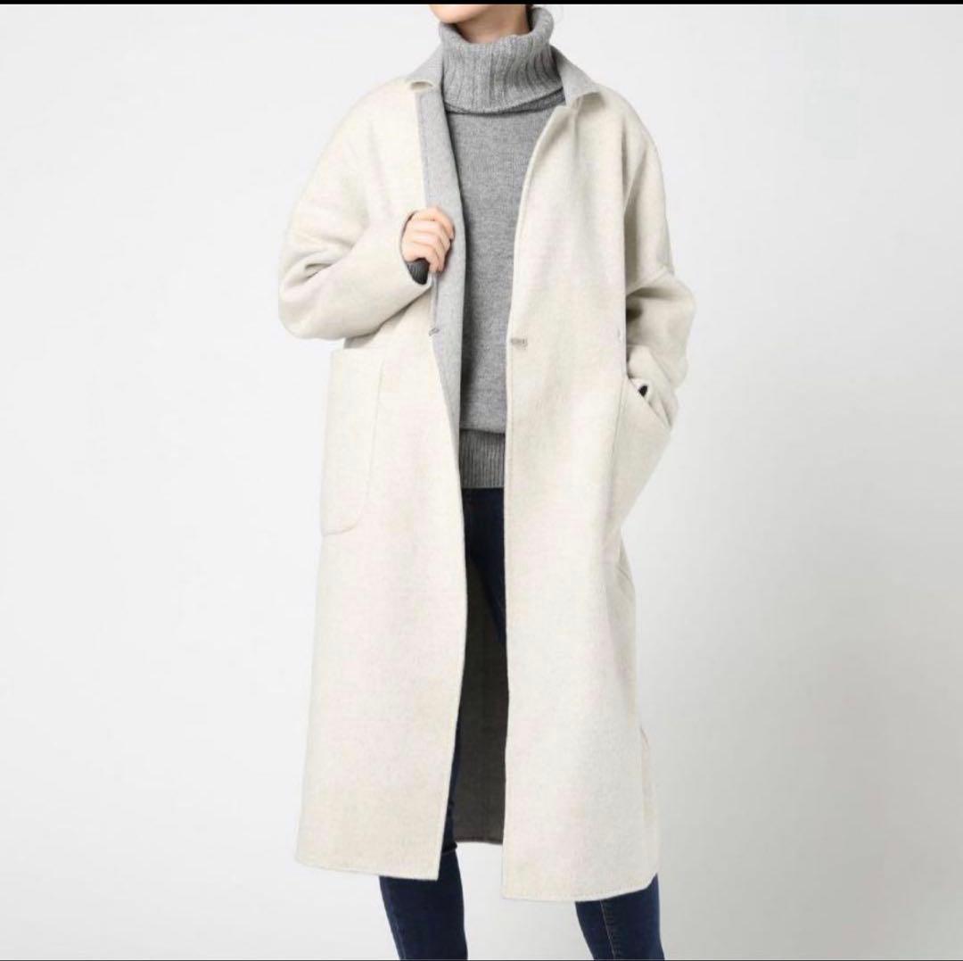 美品✨ミューズドゥーズィエムクラス＊ハミルトンウールリバーコート リバーシブル