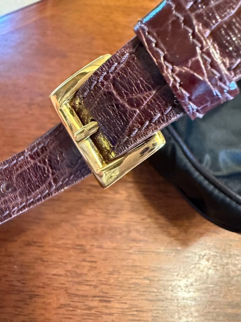 PRADA 黒 ナイロン ウエストポーチ　金ロゴ希少