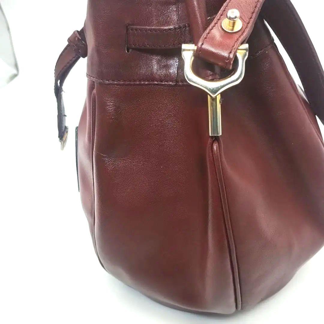 Cartier カルティエ　巾着ショルダーバッグ　マストライン　ボルドー