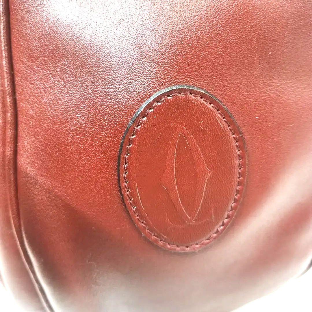 Cartier カルティエ　巾着ショルダーバッグ　マストライン　ボルドー
