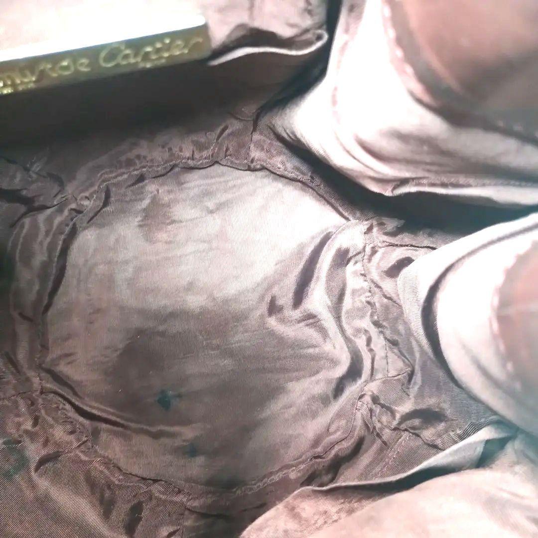 Cartier カルティエ　巾着ショルダーバッグ　マストライン　ボルドー