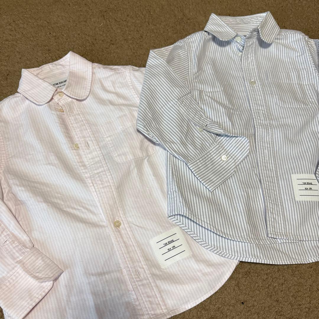 THOM BROWNE ストライプ長袖シャツ　2枚セット