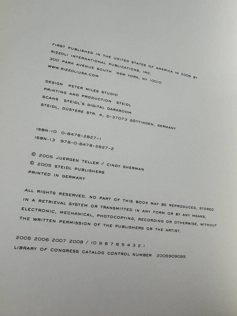 Juergen Teller, Cindy Sherman, ユルゲンテラー