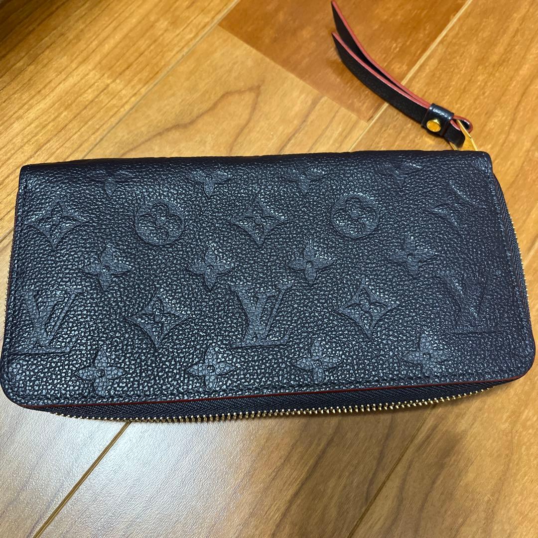 Louis Vuitton 長財布 ネイビー レザー