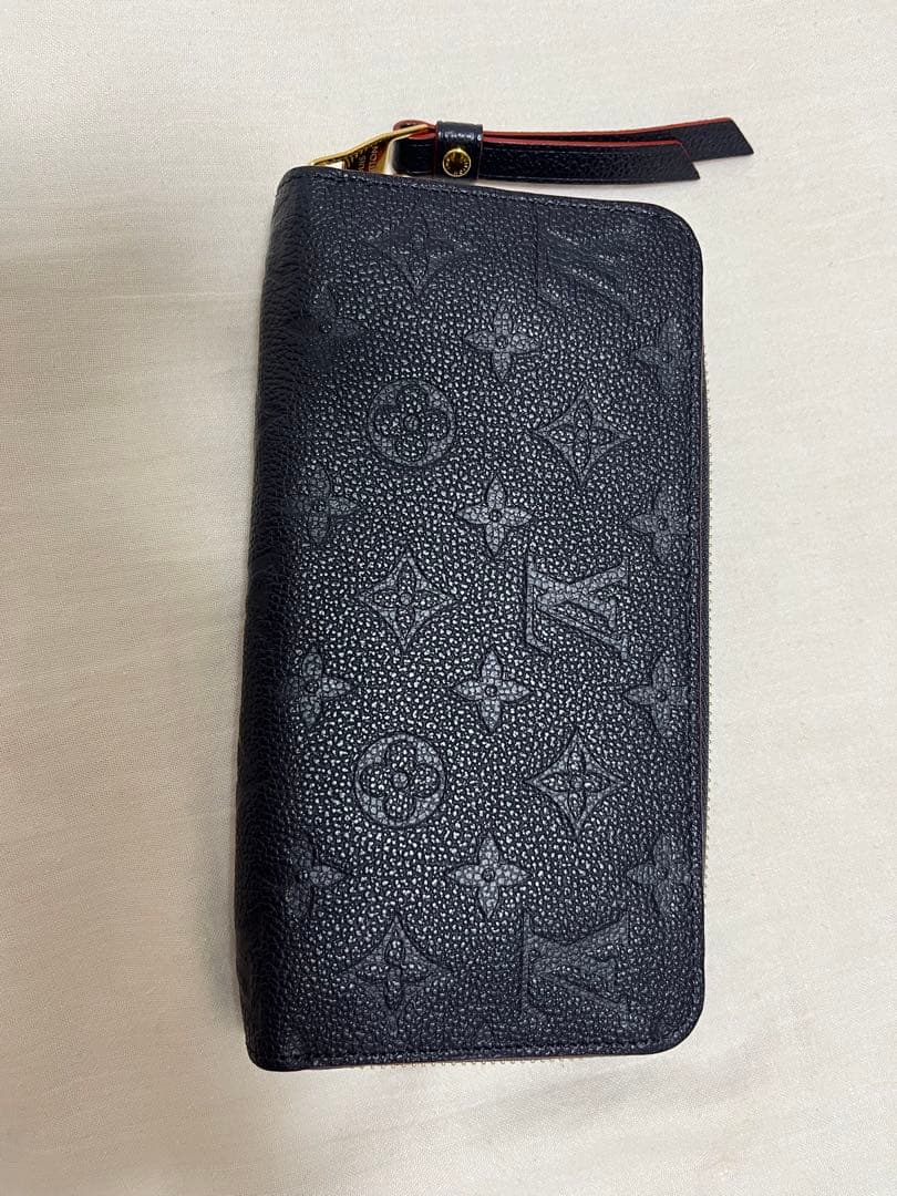 Louis Vuitton 長財布 ネイビー レザー