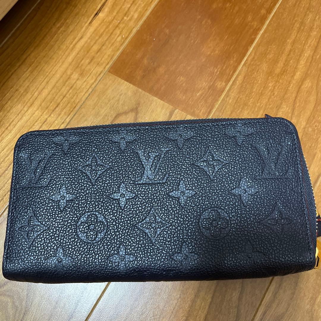 Louis Vuitton 長財布 ネイビー レザー
