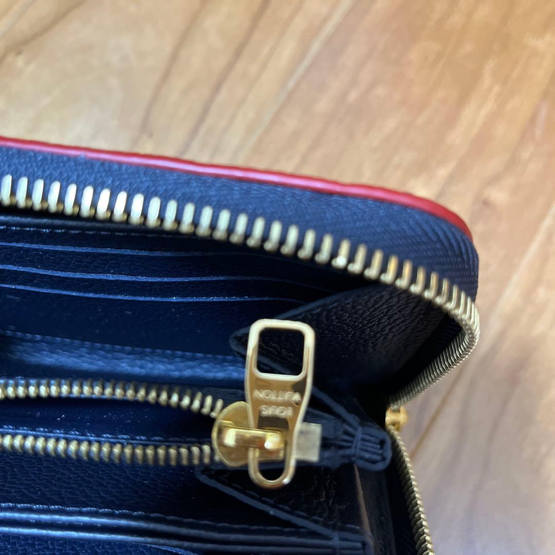 Louis Vuitton 長財布 ネイビー レザー