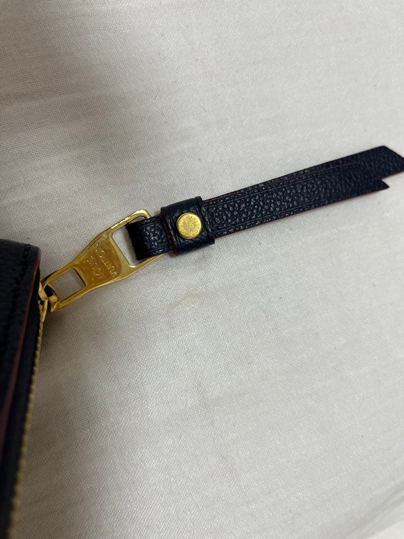 Louis Vuitton 長財布 ネイビー レザー