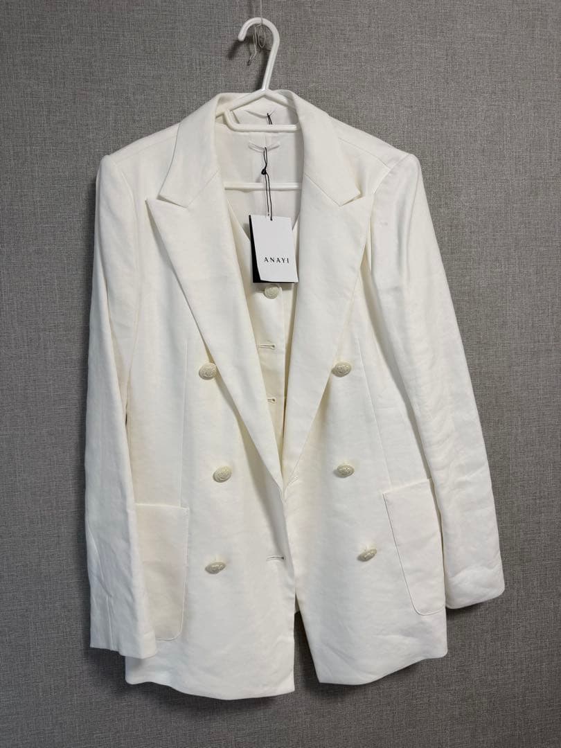 ANAYI アナイ セットアップ ジャケット＋ベスト 38 ホワイト
