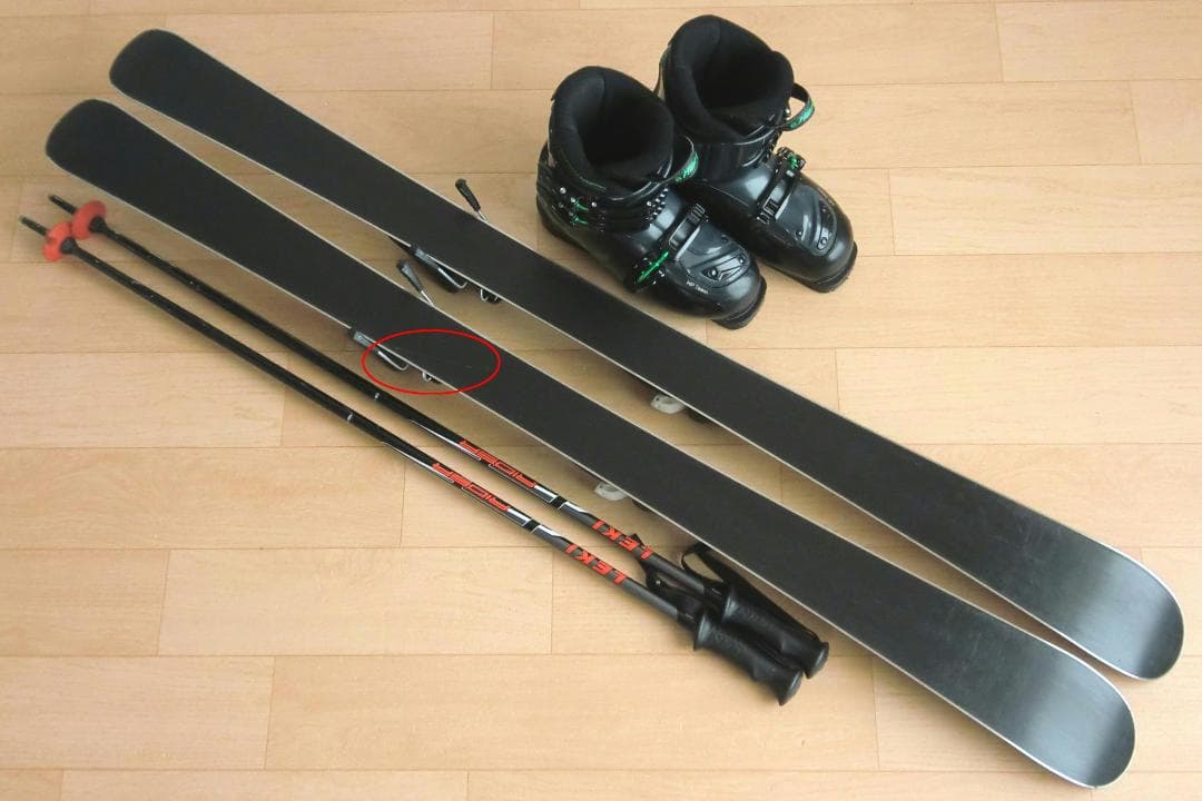 ■■送料無料■ELAN■ジュニア用スキー4点セット■板130/靴24■WAX済■