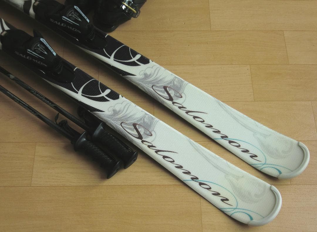 ■■送料無料■サロモン■女性用スキー4点セット■145/24.5■メンテ付■■