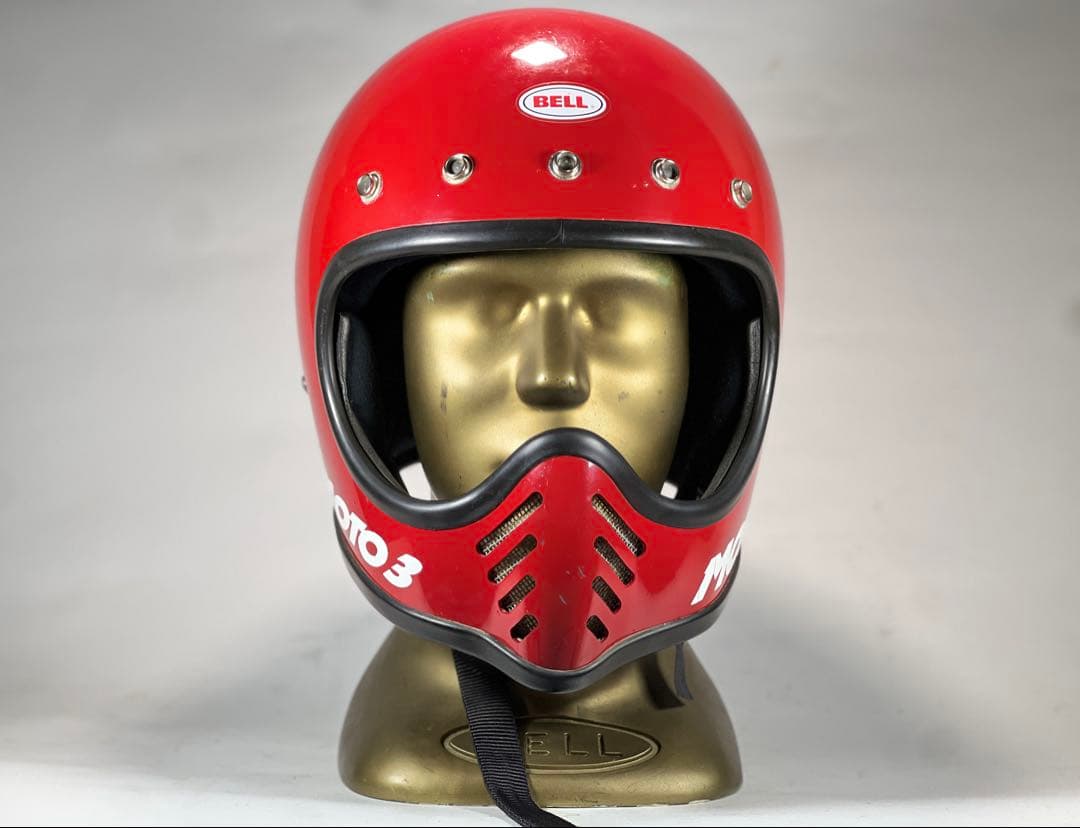 Sシェル！Bell Moto3 赤　レッド　フルフェイス　ビンテージヘルメット