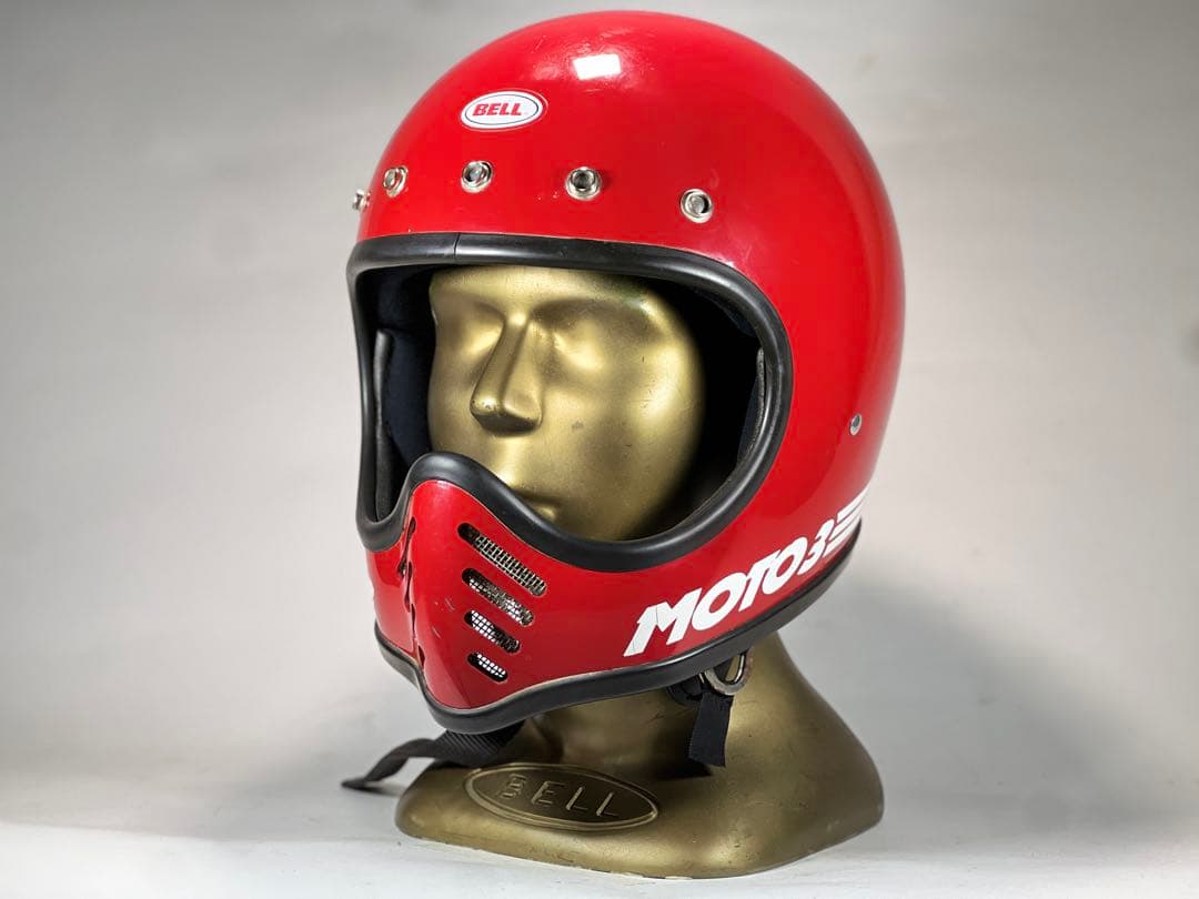 Sシェル！Bell Moto3 赤　レッド　フルフェイス　ビンテージヘルメット