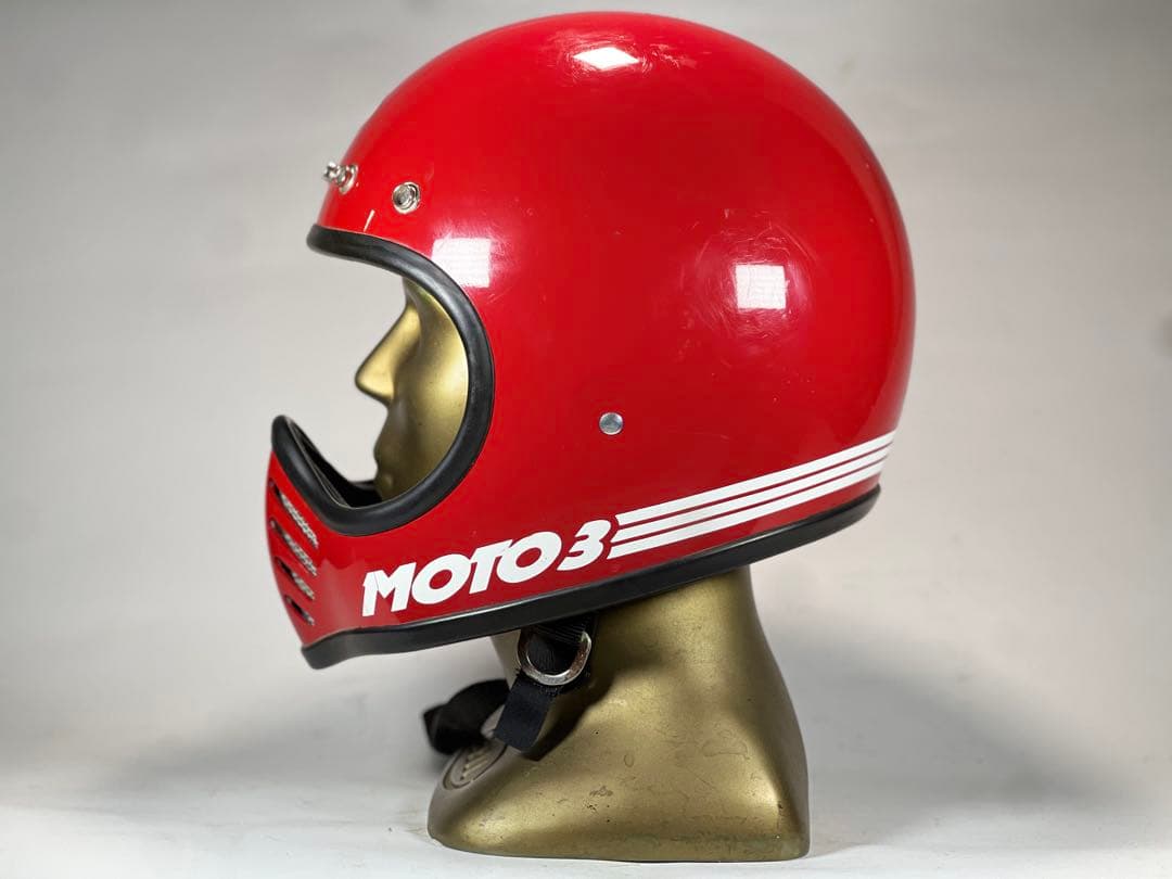 Sシェル！Bell Moto3 赤　レッド　フルフェイス　ビンテージヘルメット