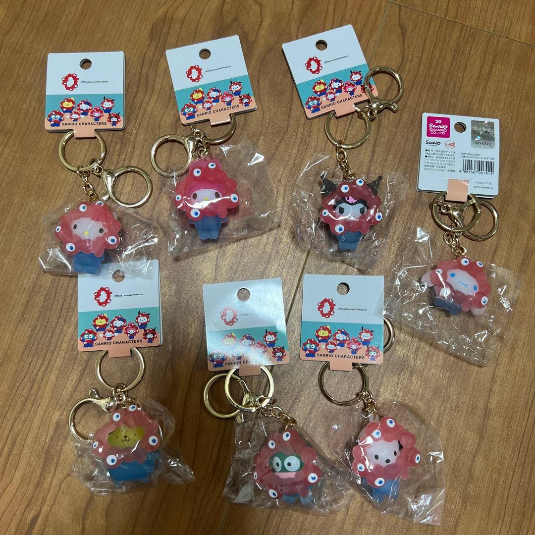推しカラー クリアカラー　ミャクミャクキーホルダー 関西万博　コンプリート7種類