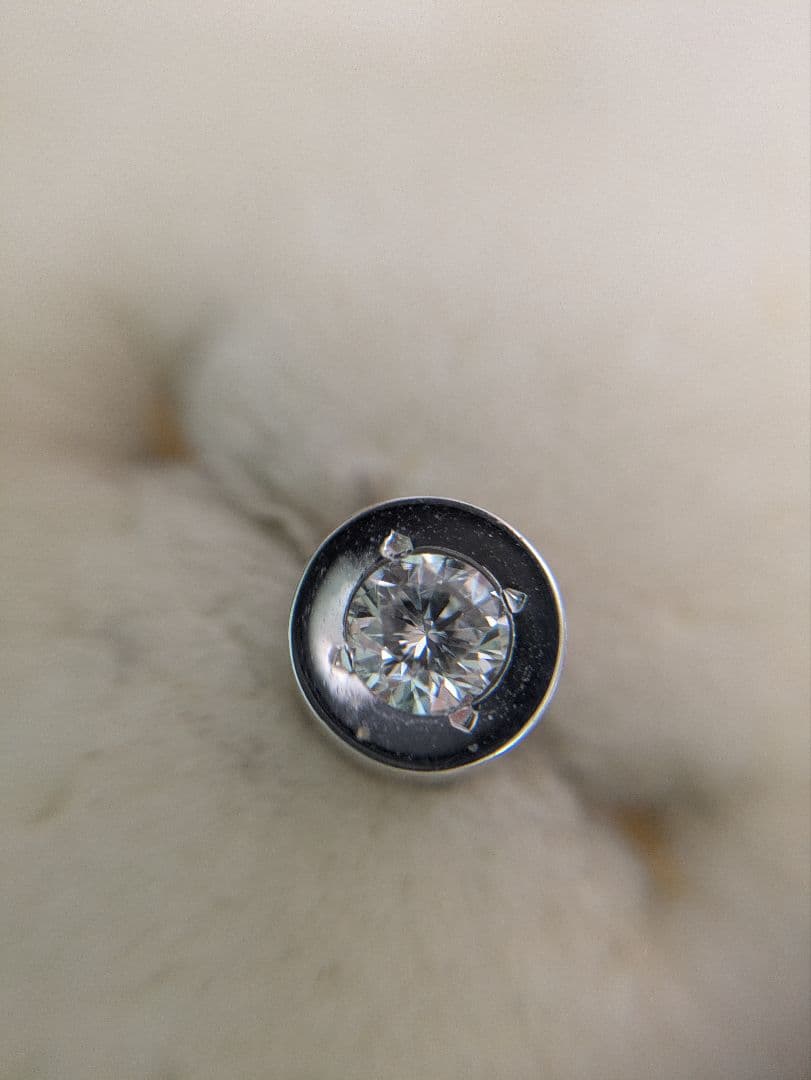 カフスピン プラチナ Pt刻印 ダイヤ 0.24ct ダイヤモンド