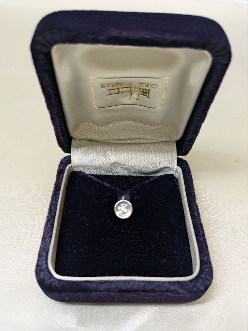 カフスピン プラチナ Pt刻印 ダイヤ 0.24ct ダイヤモンド