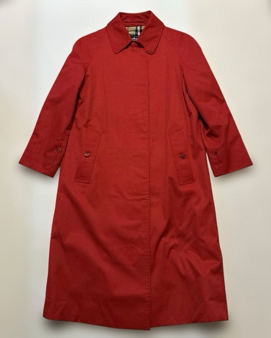 Burberry ロングコート レッド