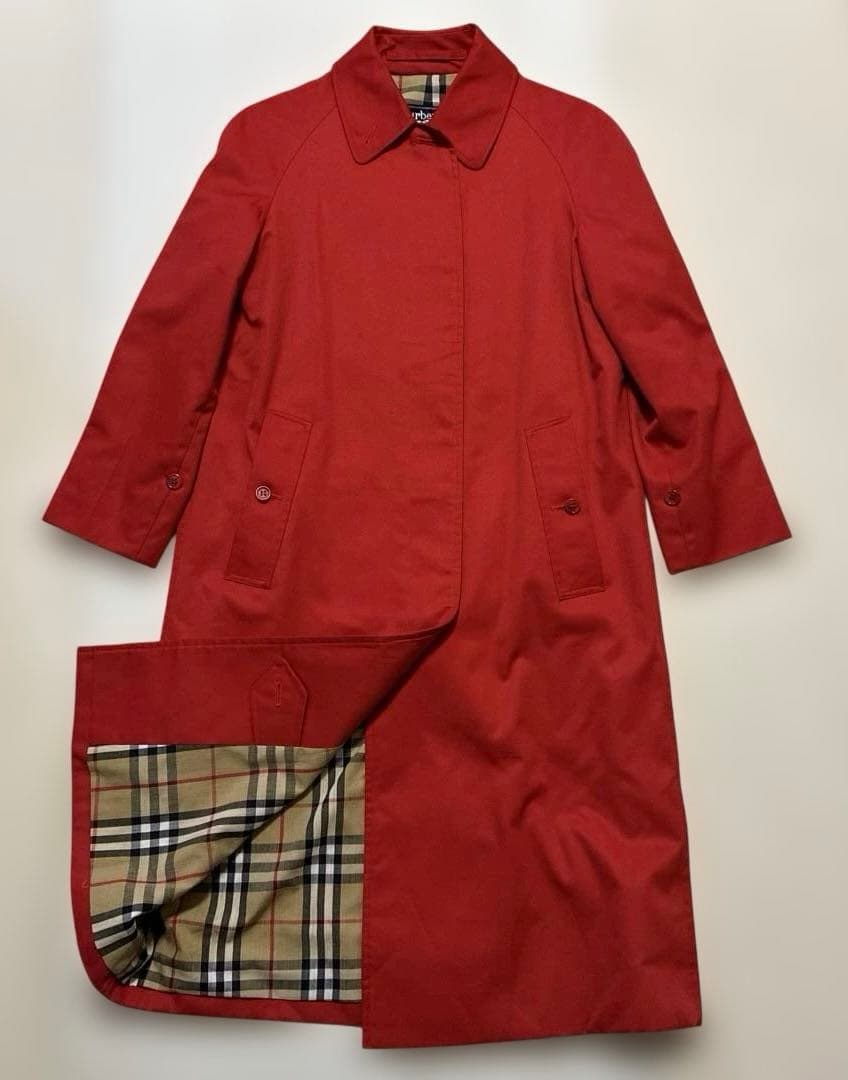 Burberry ロングコート レッド