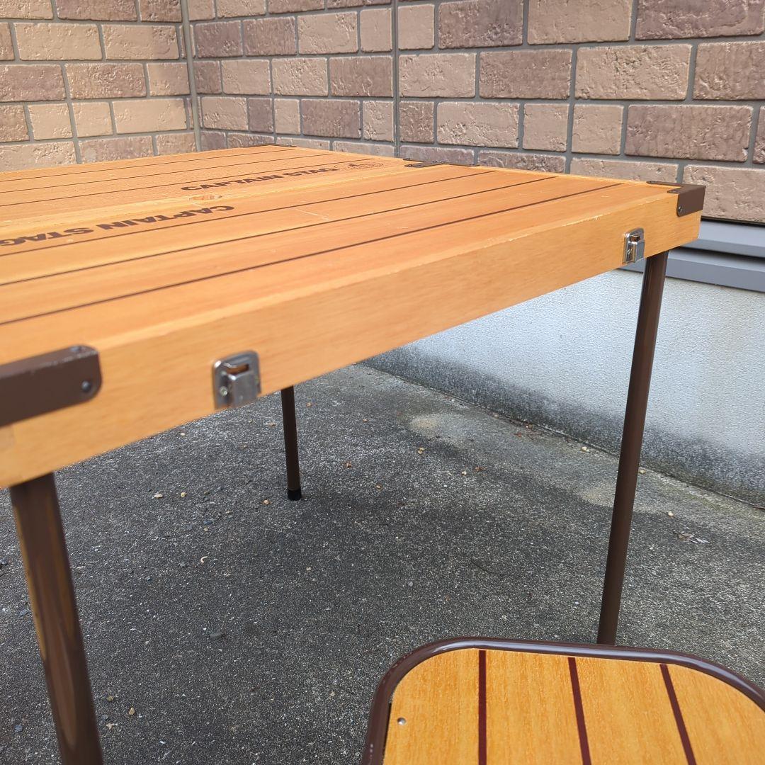 CAPTAIN STAG キャプテンスタッグ 折りたたみウッドテーブル＆チェア