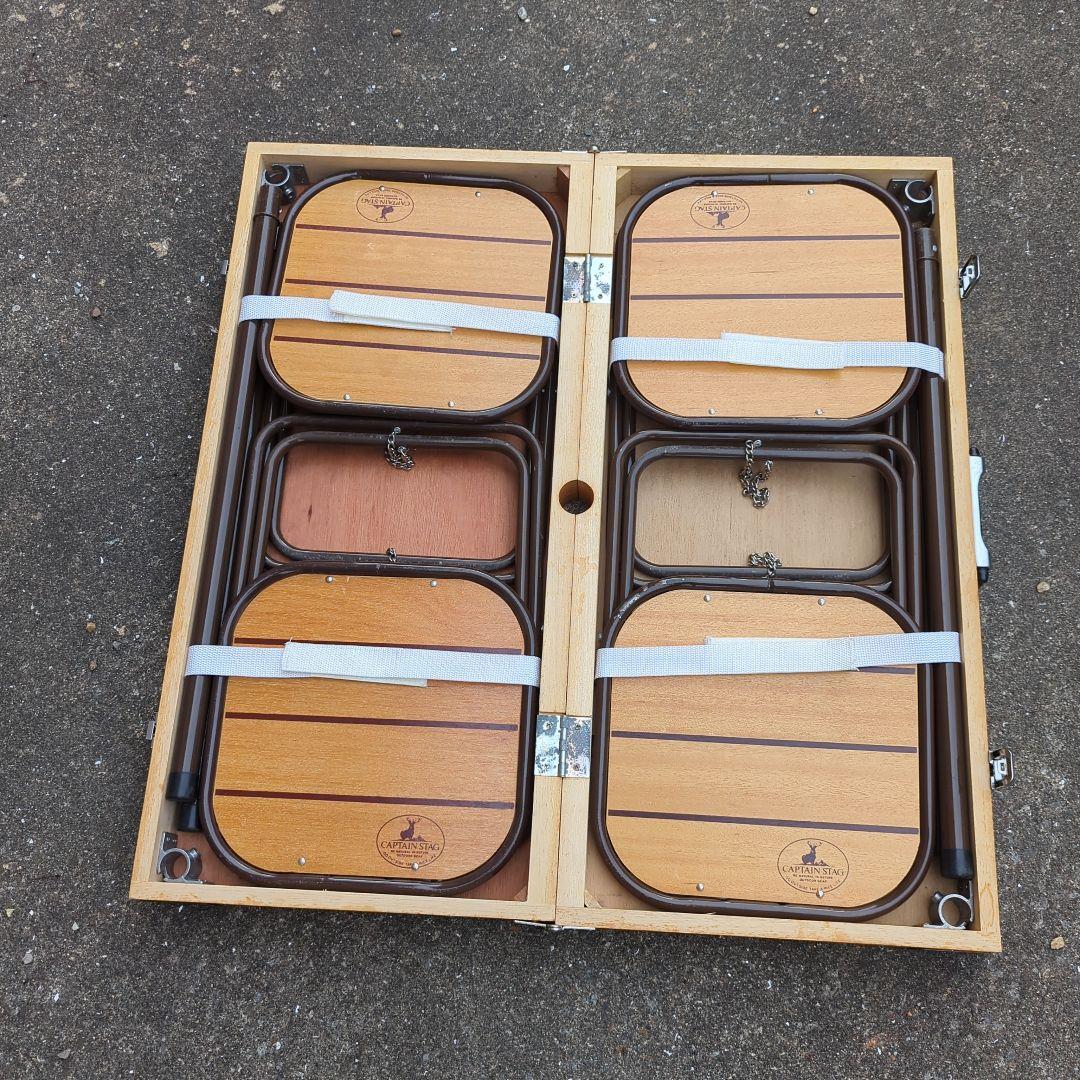 CAPTAIN STAG キャプテンスタッグ 折りたたみウッドテーブル＆チェア