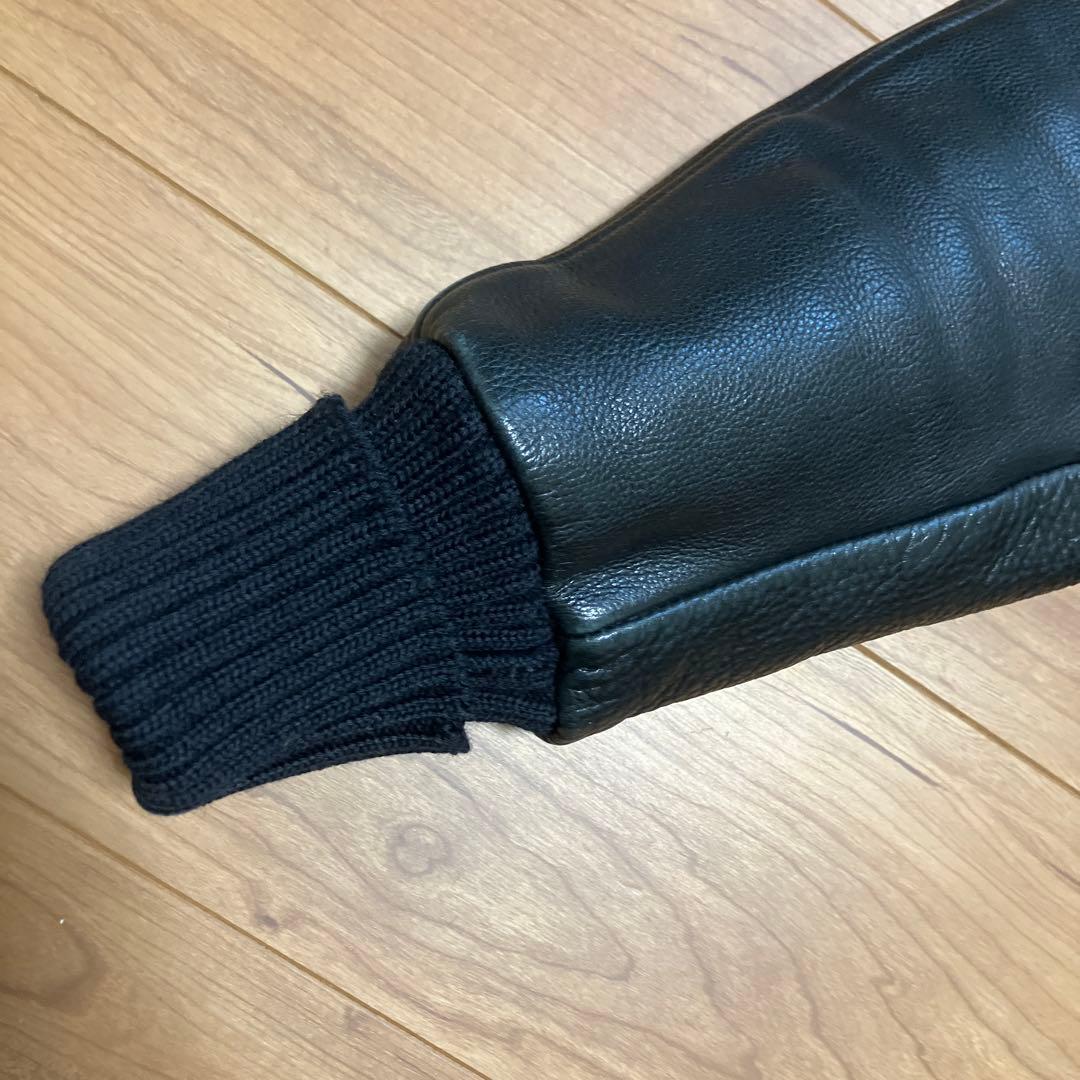 SKOOKUM スクーカム　白タグ　スタジャン ブラック 38 中古　値引❌