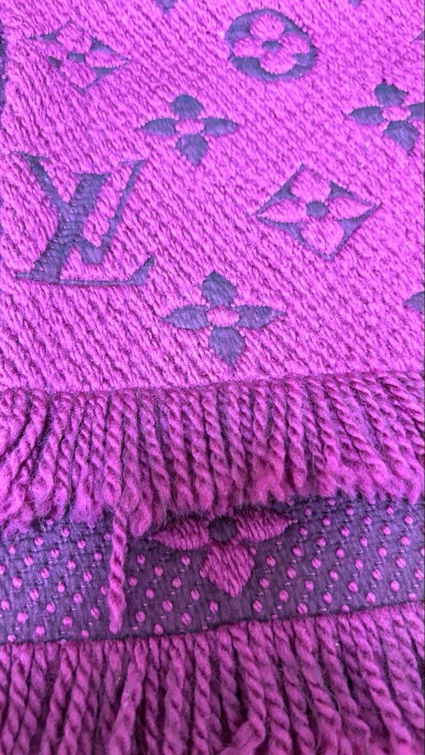 Louis Vuitton エシャルプ ロゴマニア マフラー モノグラム 紫